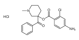 (3-benzoyl-1-methylpiperidin-1-ium-3-yl) 4-amino-2-chlorobenzoate,chloride Structure