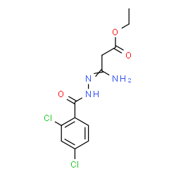 ETHYL 3-[2-(2,4-DICHLOROBENZOYL)HYDRAZINO]-3-IMINOPROPANOATE structure