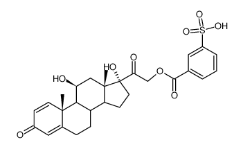 prednisolone 21-3-sulfobenzoate Structure