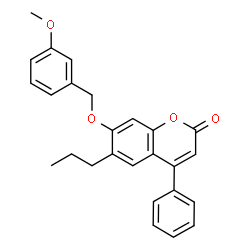 7-[(3-methoxyphenyl)methoxy]-4-phenyl-6-propylchromen-2-one结构式