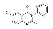 6-chloro-2-methyl-3-pyrimidin-2-ylquinazolin-4-one结构式