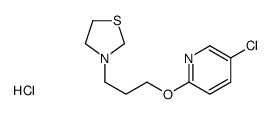 3-[3-(5-chloropyridin-2-yl)oxypropyl]-1,3-thiazolidine,hydrochloride结构式