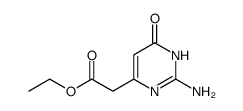 (2-amino-6-oxo-1,6-dihydro-pyrimidin-4-yl)-acetic acid ethyl ester Structure