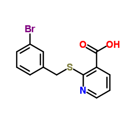 2-[(3-bromobenzyl)thio]nicotinic acid结构式