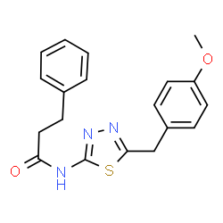 N-[5-(4-Methoxybenzyl)-1,3,4-thiadiazol-2-yl]-3-phenylpropanamide结构式