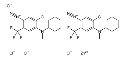 5-chloro-4-(cyclohexylmethylamino)-2-(trifluoromethyl)benzenediazonium tetrachlorozincate (2:1) picture