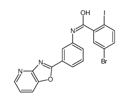 5-bromo-2-iodo-N-[3-([1,3]oxazolo[4,5-b]pyridin-2-yl)phenyl]benzamide结构式