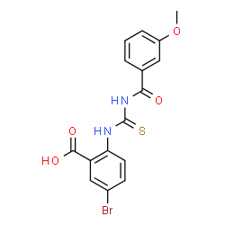 5-BROMO-2-[[[(3-METHOXYBENZOYL)AMINO]THIOXOMETHYL]AMINO]-BENZOIC ACID Structure