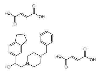 2-(4-benzylpiperazin-1-yl)-1-(2,3-dihydro-1H-inden-5-yl)ethanol,(Z)-but-2-enedioic acid Structure