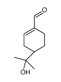 (4S)-4-(2-hydroxypropan-2-yl)cyclohexene-1-carbaldehyde Structure