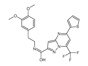 N-[2-(3,4-dimethoxyphenyl)ethyl]-5-thiophen-2-yl-7-(trifluoromethyl)pyrazolo[1,5-a]pyrimidine-2-carboxamide Structure