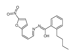 2-butyl-N-[(E)-[(E)-3-(5-nitrofuran-2-yl)prop-2-enylidene]amino]benzamide结构式