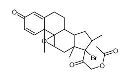 17-bromo-9beta,11beta-epoxy-21-hydroxy-16alpha-methylpregna-1,4-diene-3,20-dione 21-acetate结构式