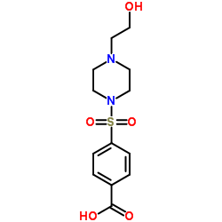 4-{[4-(2-Hydroxyethyl)-1-piperazinyl]sulfonyl}benzoic acid结构式