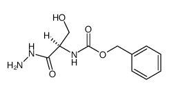 N-benzyloxycarbonyl-D-serine hydrazide Structure