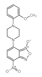 4-(4-(2-Methoxyphenyl)-1-piperazinyl)-7-nitrobenzofurazan 3-oxide结构式