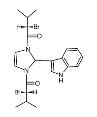 1,3-bis-(2-bromo-3-methyl-butyryl)-2-indol-3-yl-2,3-dihydro-1H-imidazole结构式