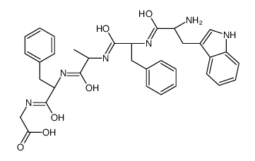 2-[[(2R)-2-[[(2R)-2-[[(2R)-2-[[(2R)-2-amino-3-(1H-indol-3-yl)propanoyl]amino]-3-phenylpropanoyl]amino]propanoyl]amino]-3-phenylpropanoyl]amino]acetic acid Structure