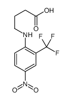 4-[4-nitro-2-(trifluoromethyl)anilino]butanoic acid Structure