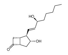 (1α,5α)-3β-hydroxy-2α-[(E)-(3S*)-3-hydroxyoct-1-enyl]bicyclo[3.2.0]heptan-6-one结构式