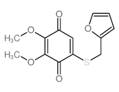 2,5-Cyclohexadiene-1,4-dione, 5-[(2-furanylmethyl)thio]-2, 3-dimethoxy-结构式