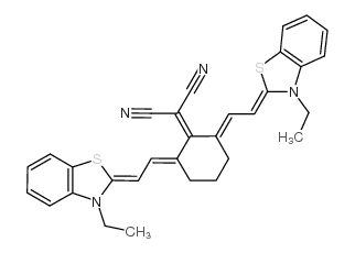 2-(2,6-BIS((E)-2-[3-ETHYL-1,3-BENZOTHIAZOL-2(3H)-YLIDENE]ETHYLIDENE)CYCLOHEXYLIDENE)MALONONITRILE结构式