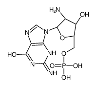 [(2R,3S,4R,5R)-4-amino-5-(2-amino-6-oxo-3H-purin-9-yl)-3-hydroxyoxolan-2-yl]methyl dihydrogen phosphate结构式