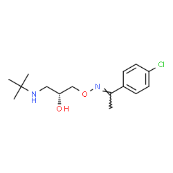 1-(4-Chlorophenyl)ethanone O-[3-[(1,1-dimethylethyl)amino]-2-hydroxypropyl]oxime结构式