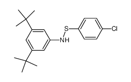 N-(3,5-Di-tert-butylphenyl)-4-chlorobenzenesulfenamide结构式