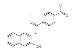 Isoquinolinium,3-methyl-2-[2-(4-nitrophenyl)-2-oxoethyl]-, iodide (1:1) Structure