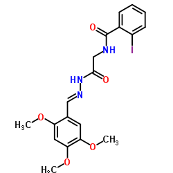 2-Iodo-N-{2-oxo-2-[(2E)-2-(2,4,5-trimethoxybenzylidene)hydrazino]ethyl}benzamide Structure