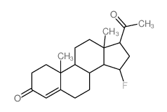 Pregn-4-ene-3,20-dione,15b-fluoro- (7CI,8CI) Structure