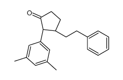 (2S,3S)-2-(3,5-dimethylphenyl)-3-(2-phenylethyl)cyclopentan-1-one Structure