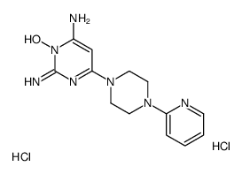 3-hydroxy-2-imino-6-(4-pyridin-2-ylpiperazin-1-yl)pyrimidin-4-amine,dihydrochloride Structure