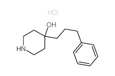 4-Piperidinol,4-(3-phenylpropyl)-, hydrochloride (1:1) Structure