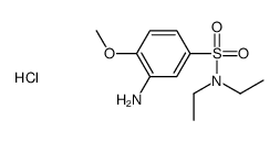 3-amino-N,N-diethyl-4-methoxybenzenesulphonamide monohydrochloride结构式