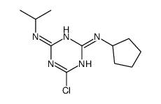 6-chloro-N-cyclopentyl-N'-isopropyl-1,3,5-triazine-2,4-diamine结构式