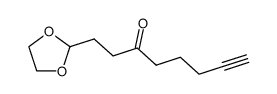 1-(1,3-dioxolan-2-yl)-7-octyn-3-one结构式