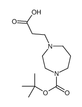 3-[4-(tert-Butoxycarbonyl)-1,4-diazepan-1-yl]propanoic acid Structure