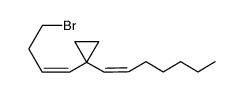 1-((Z)-4-Bromo-but-1-enyl)-1-((Z)-hept-1-enyl)-cyclopropane Structure