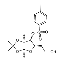 5-deoxy-1,2-O-isopropylidene-3-O-p-tolylsulfonyl-α-D-ribo-hexofuranose结构式