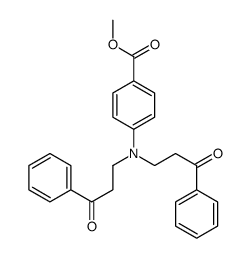 methyl 4-[bis(3-oxo-3-phenylpropyl)amino]benzoate Structure