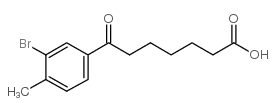 7-(3-bromo-4-methylphenyl)-7-oxoheptanoic acid structure