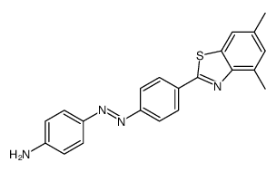 4-[[4-(4,6-dimethyl-1,3-benzothiazol-2-yl)phenyl]diazenyl]aniline Structure