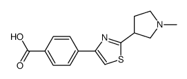 4-[2-(1-methylpyrrolidin-3-yl)-1,3-thiazol-4-yl]benzoic acid结构式