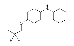 N-cyclohexyl-4-(2,2,2-trifluoroethoxy)cyclohexan-1-amine结构式