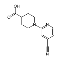 1-(4-氰基-2-吡啶基)-4-哌啶甲酸结构式