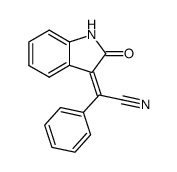 α-((3)Oxindoliden)-phenylessigsaeure-nitril结构式