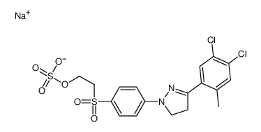 sodium 2-[[4-[3-(4,5-dichloro-2-methylphenyl)-4,5-dihydro-1H-pyrazol-1-yl]phenyl]sulphonyl]ethyl sulphate结构式