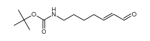 (E)-(7-tert-butoxycarbonylamino)-2-heptenal Structure